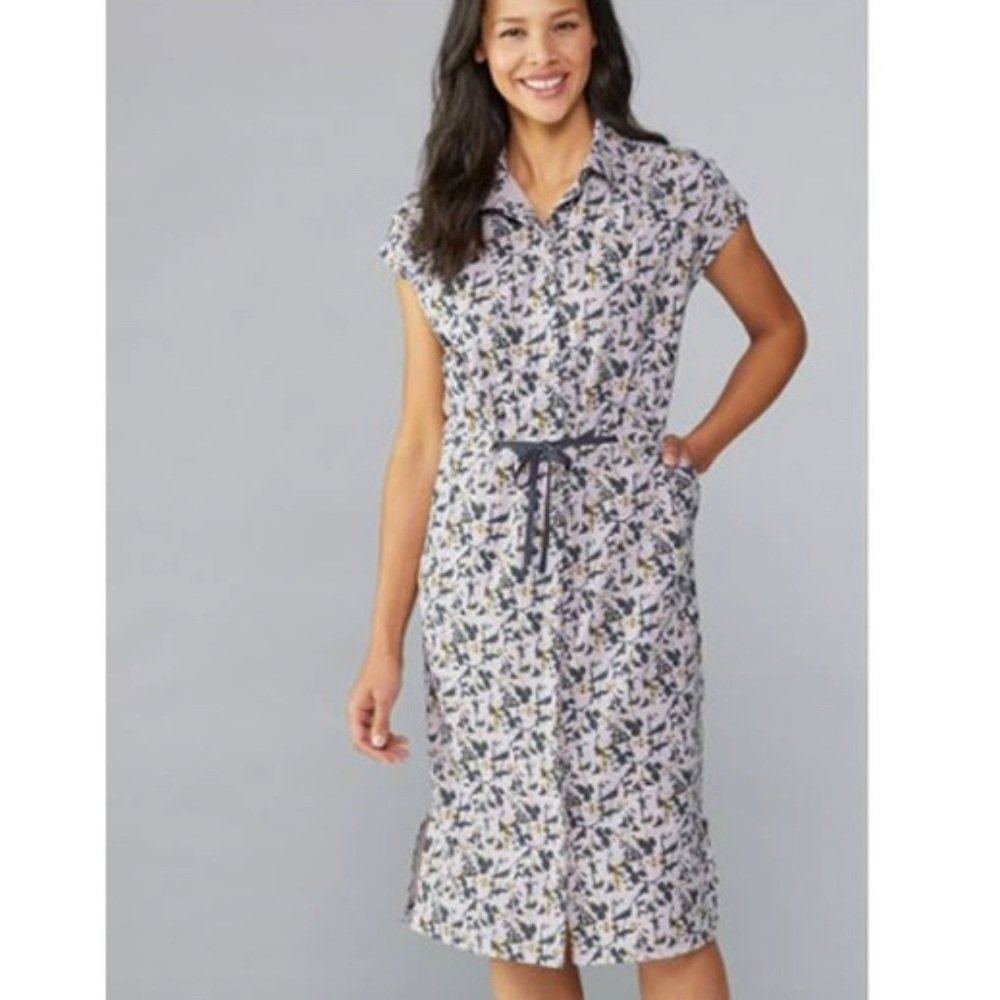 REI CO-OP Sun Up Shirt Dress XS Night Garden Lilac, Size XL